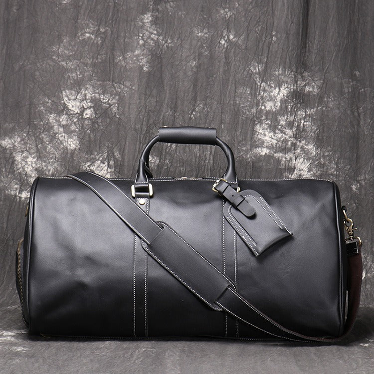 Europäische und amerikanische Retro Herren Echtleder Handtasche Reisetasche Damen Crazy Horse Leder Crossbody Große Gepäcktasche Rindsleder Sporttasche - G﻿YLDNE GRÆNSE Gourmet Online Shop 