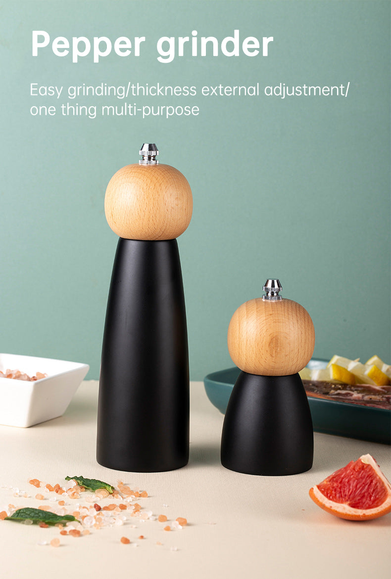 Küche Einstellbare Rauheit Holz Pfeffermühle Mühle Holz Manuelle Meerkeramik Mahlwerk Salzmühle - G﻿YLDNE GRÆNSE Gourmet Online Shop 