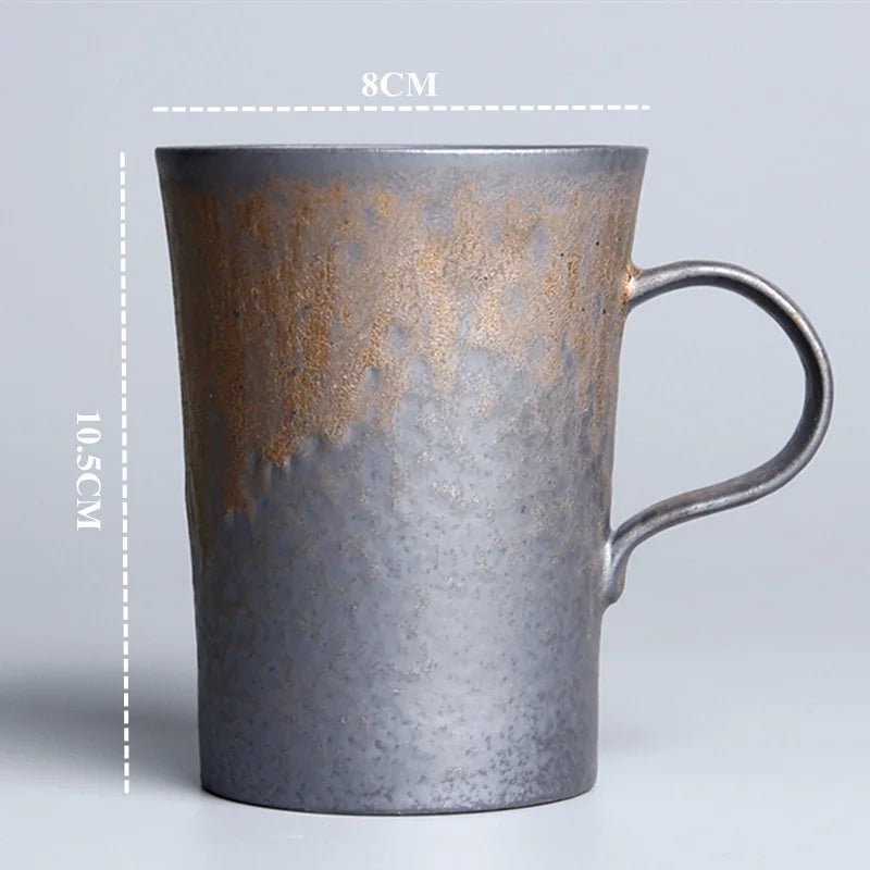 KuBac HoMmi Neu INS Steinzeug handgemachte japanische Stil Vintage Kaffeetasse Nachmittagstee Keramik Becher Set Retro Kaffeetasse - G﻿YLDNE GRÆNSE Gourmet Online Shop 