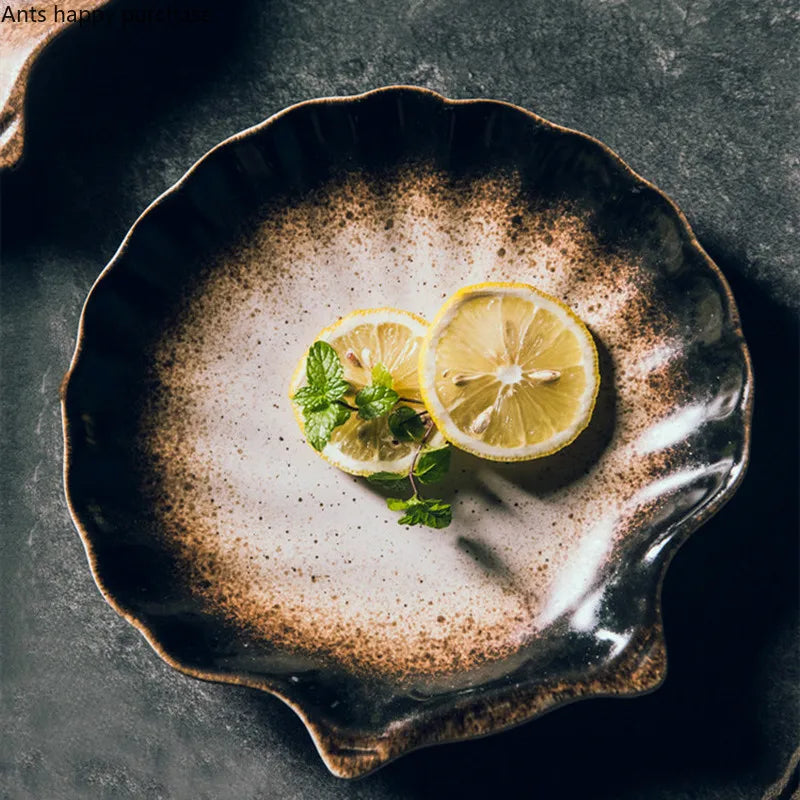 Unregelmäßige Schale Teller Keramik Kimchi Schale Snack Tablett Küchenutensilien Multifunktionsrestaurant Teller Schüssel Haushalt - G﻿YLDNE GRÆNSE Gourmet Online Shop 
