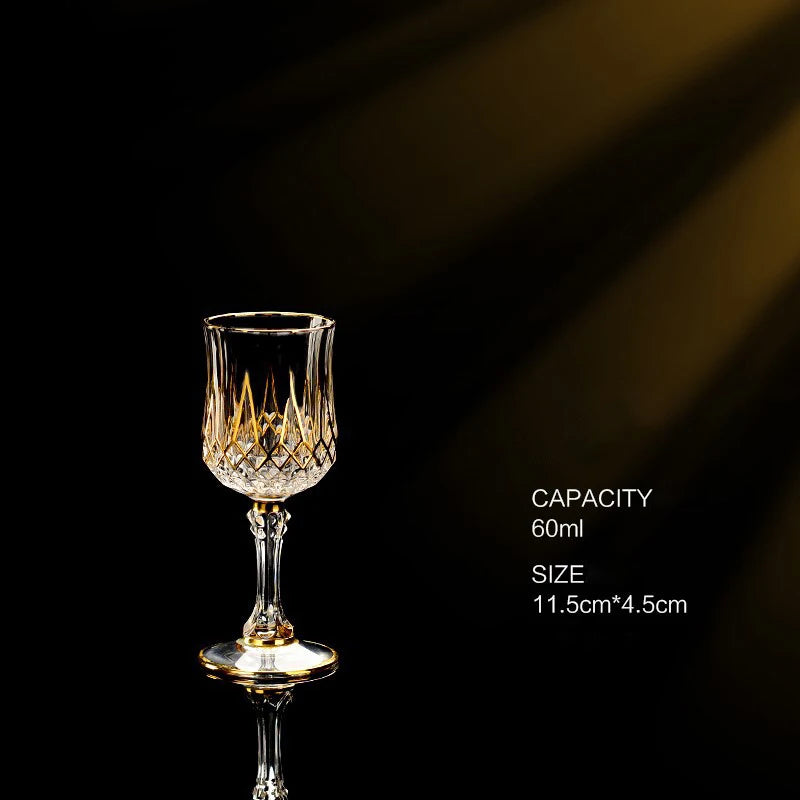 Gold Luxus Wein Glas Wein Champagner Kelch Europäischer Stil Exquisite Haushaltsbar Kristall Whisky Gläser Handgeblasene Tassen - G﻿YLDNE GRÆNSE Gourmet Online Shop 