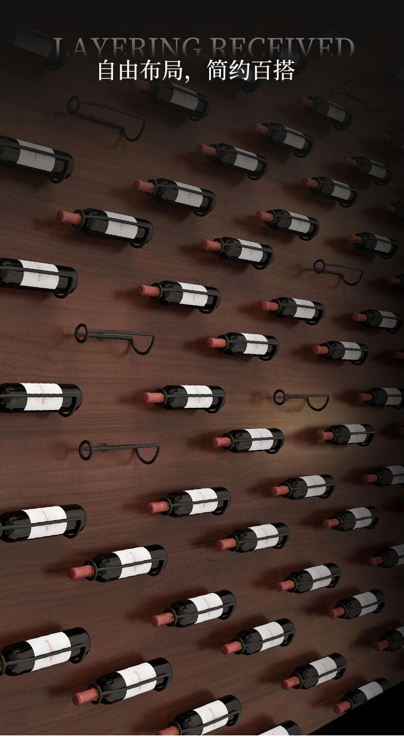 Wandregal aus Schmiedeeisen im europäischen Stil Einzelnes wandmontiertes Weinregal Kreatives dekoratives Gestell hängendes Weinregal Display-Gestell - G﻿YLDNE GRÆNSE Gourmet Online Shop 