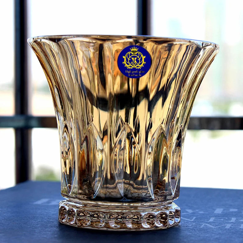 Goldener Kristall Whisky Gläser Europäischer Stil Luxuriös Haus Wein Gläser Glitzernder XO Chivas Cognac Brandy Snifters Bierkrug - G﻿YLDNE GRÆNSE Gourmet Online Shop 
