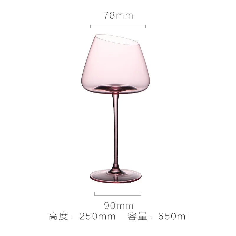 Französisch Rosa Flamingo Rotwein Gläser Set Kristallglas Kelch Kreativ Schrägmund Konkaver Boden Champagner Weinbecher Blau - G﻿YLDNE GRÆNSE Gourmet Online Shop 