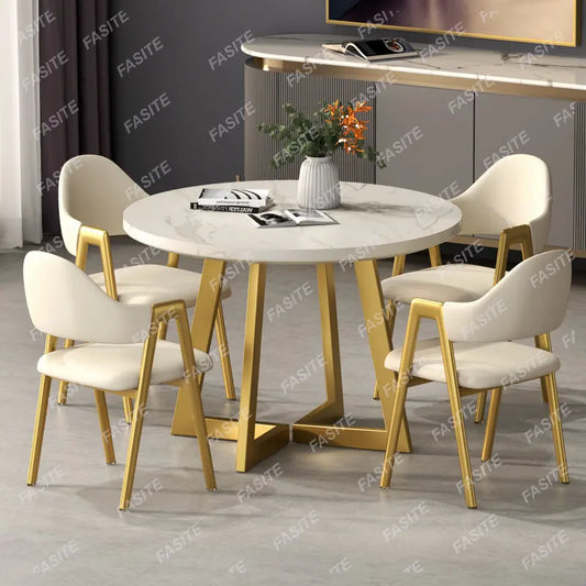Round Set Dining Tables Living Room Retractable White Luxury Dining Tables Folding Space Savers Mesa Plegable Furniture WW50DT - G﻿YLDNE GRÆNSE Gourmet Online Shop 