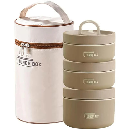 Isolierte Lunchbox, tragbare 3 separate stapelbare Mikrowellen-Bento-Box-Eimer, isolierter Behälter in Lebensmittelqualität auslaufsicher - G﻿YLDNE GRÆNSE Gourmet Online Shop 