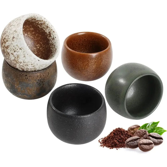 Espressotassen Dickwandige Keramik Espressotassen aus Steingut für Espresso Mokka Macchiato Handgefertigte Keramiktasse - G﻿YLDNE GRÆNSE Gourmet Online Shop 