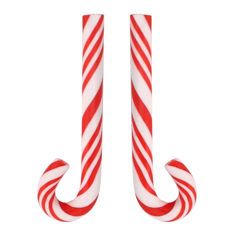 100 Stücke Rot Und Weiß Handgemachte Weihnachten Zuckerstange Kawaii Miniatur Lebensmittel Puppenhaus Home Decor - G﻿YLDNE GRÆNSE Gourmet Online Shop 
