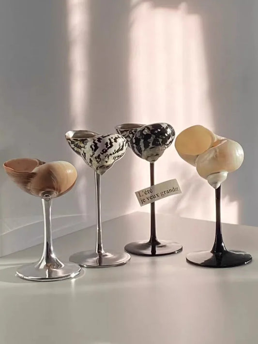 Nordisch Handgemachte Natürliche Muschel Küste Weinglas Kreative Party Trinkset Maritim Nische Champagner Gläser Bar High-End Utensilien - G﻿YLDNE GRÆNSE Gourmet Online Shop 
