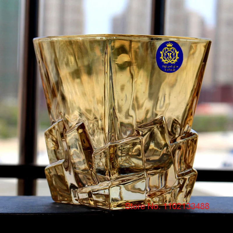 Goldener Kristall Whisky Gläser Europäischer Stil Luxuriös Haus Wein Gläser Glitzernder XO Chivas Cognac Brandy Snifters Bierkrug - G﻿YLDNE GRÆNSE Gourmet Online Shop 