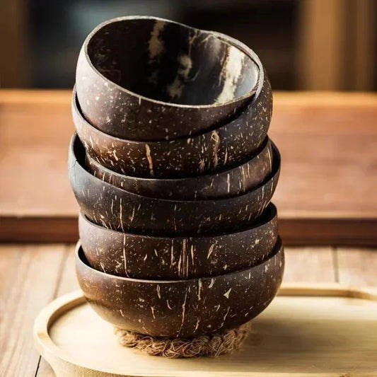 Natural Coconut Bowl Wooden Handmade Coconut Bowls for Eating Tableware - G﻿YLDNE GRÆNSE Gourmet Online Shop 