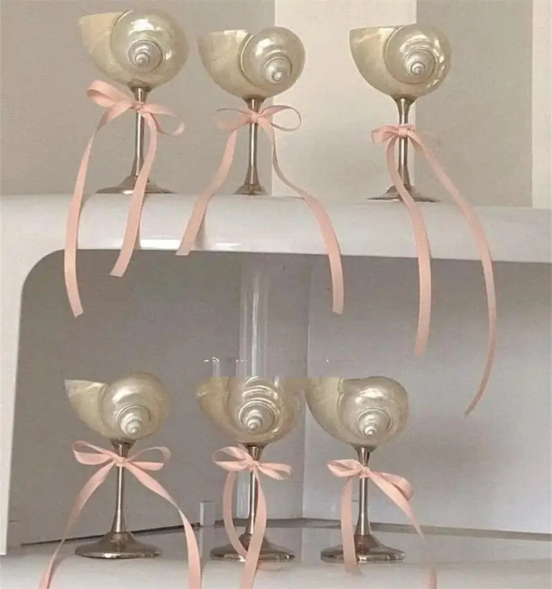 Natürliche Muschel Weinglas handgemachte Hochzeit Cocktailgläser Martini Gläser Weihnachtsgeschenk Dekoration Schmuck Teller Ornamente - G﻿YLDNE GRÆNSE Gourmet Online Shop 