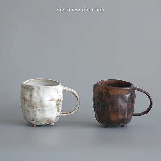 Japanischer Stil Raue Keramik Handgemachte Tasse Imitation Alte Kaffeetasse Keramik Retro Trinktasse Individuelle Trinktee Tasse Milch - G﻿YLDNE GRÆNSE Gourmet Online Shop 