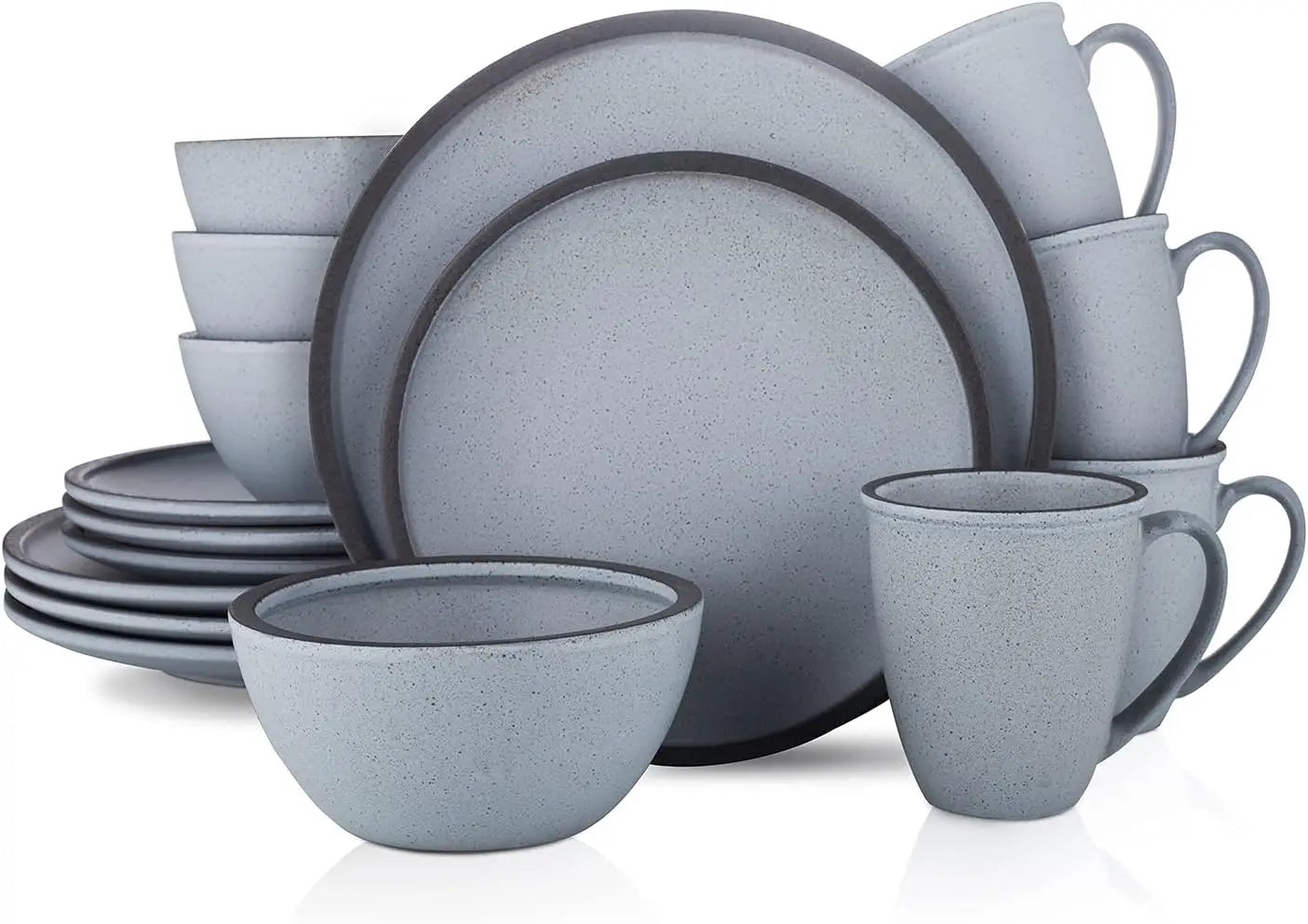 Tom Stoneware Reactive Glaze Geschirr-Set, Schwarz-Weiß - G﻿YLDNE GRÆNSE Gourmet Online Shop 