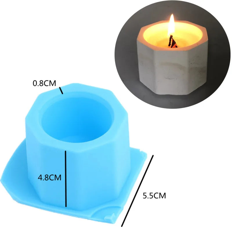 Runde Beton Kerzenglas Silikonform Diy handgemachte Sukkulente Zement Pflanzgefäß Harz Silikonform Gips Aufbewahrungsbox Wohnkultur - G﻿YLDNE GRÆNSE Gourmet Online Shop 