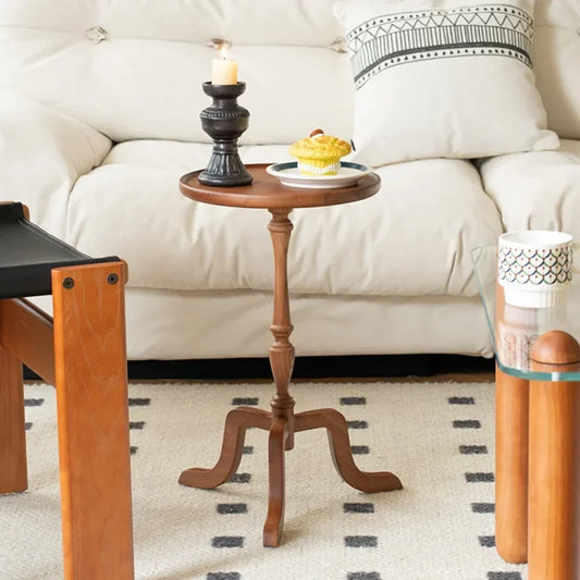 Massivholz Wohnzimmertisch Retro Multifunktions Runder Tisch Haushalt Nachttisch Kleiner Teetisch Multifunktion - G﻿YLDNE GRÆNSE Gourmet Online Shop 