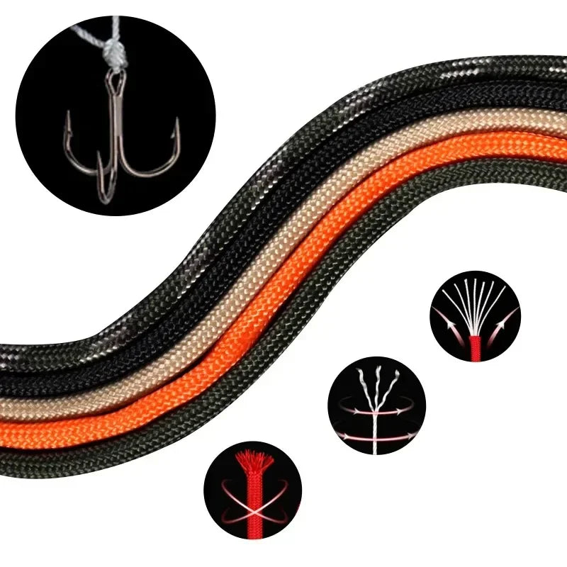 7-Core 550 Paracord Seil 5 15 30 m Durchmesser 4 mm Schnur für Outdoor Camping Survival Lanyard Fallschirm Wanderzelt Zubehör