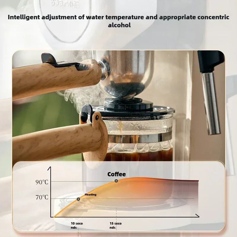 Zuhause Kleine Halbautomatische Büro All-in-One-Maschine Amerikanische Handmahlung Brühen Kaffeekanne Kaffeemaschine Kaffeemaschine - G﻿YLDNE GRÆNSE Gourmet Online Shop 