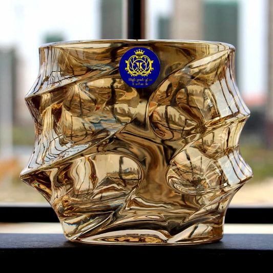 Goldener Kristall Whisky Gläser Europäischer Stil Luxuriös Haus Wein Gläser Glitzernder XO Chivas Cognac Brandy Snifters Bierkrug - G﻿YLDNE GRÆNSE Gourmet Online Shop 