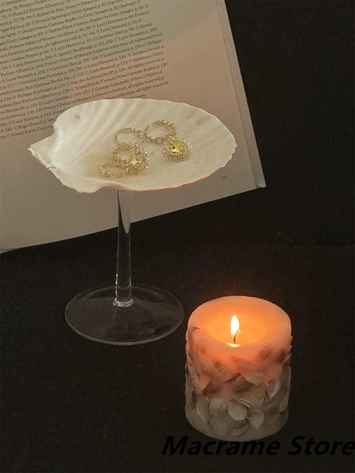 Handgemachte natürliche Muschel Weinglas moderne kreative Nische Weihnachtsgeschenk Geschenk Dekoration Ornamente Haushalt Muschel Kerzenständer - G﻿YLDNE GRÆNSE Gourmet Online Shop 