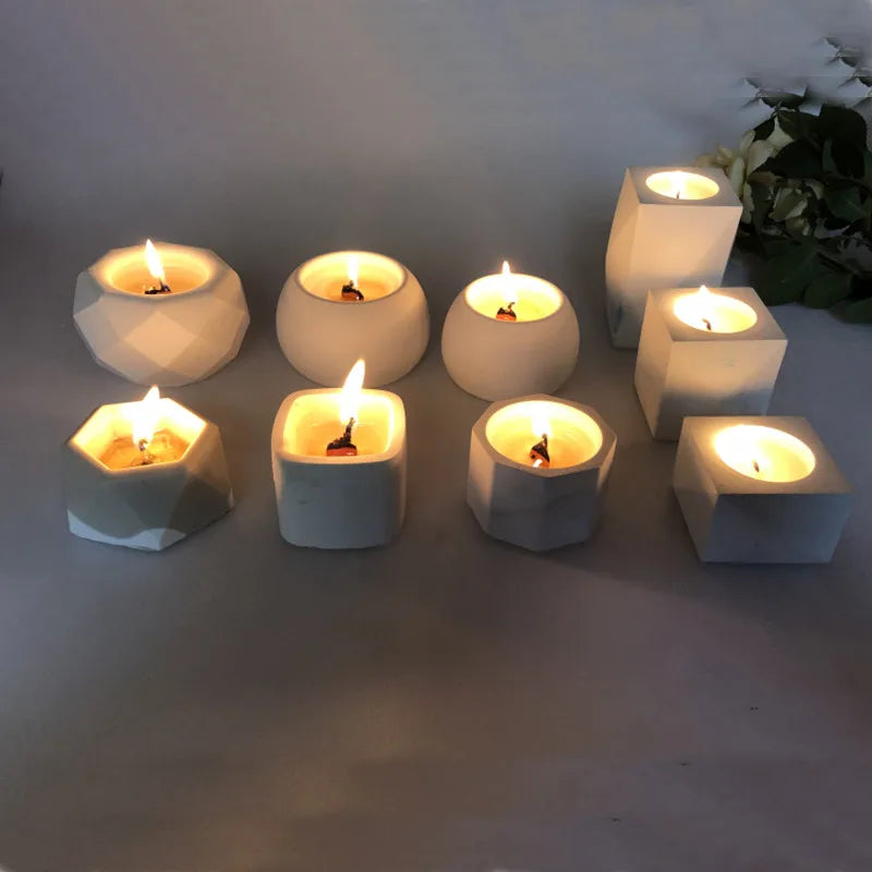 Runde Beton Kerzenglas Silikonform Diy handgemachte Sukkulente Zement Pflanzgefäß Harz Silikonform Gips Aufbewahrungsbox Wohnkultur - G﻿YLDNE GRÆNSE Gourmet Online Shop 