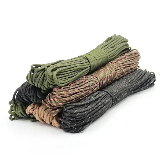 7-Core 550 Paracord Seil 5 15 30 m Durchmesser 4 mm Schnur für Outdoor Camping Survival Lanyard Fallschirm Wanderzelt Zubehör