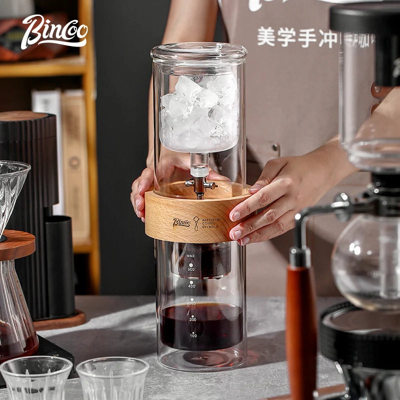 Glas Eis Tropfen Cold Brew Kaffeekanne Tragbare Eiskalte Trinkkaffeemaschine Heimküche Verwendung Gießen über Wasserkocher Abnehmbare Reinigung - G﻿YLDNE GRÆNSE Gourmet Online Shop 