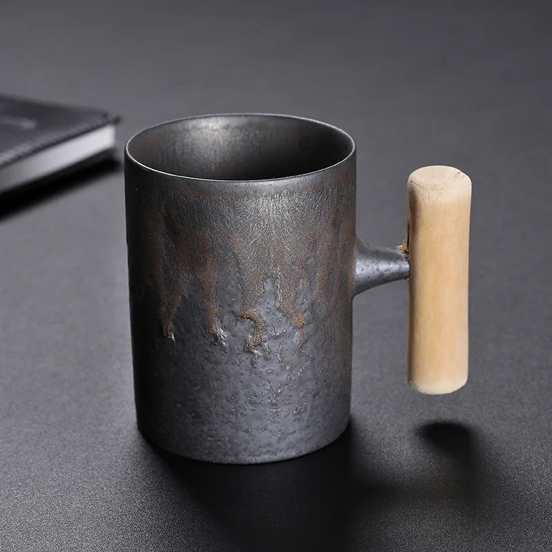 KuBac HoMmi Neu INS Steinzeug handgemachte japanische Stil Vintage Kaffeetasse Nachmittagstee Keramik Becher Set Retro Kaffeetasse - G﻿YLDNE GRÆNSE Gourmet Online Shop 