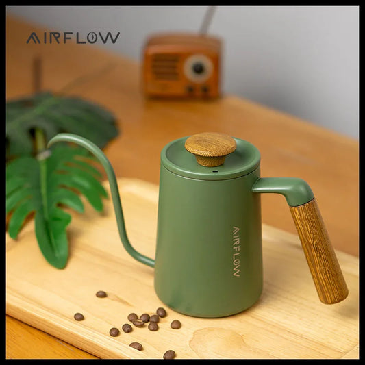 AIRFLOW Pour Over Kaffeekessel 300ml 600ml Edelstahl Schwanenhalskanne Home Barista Kaffee Zubehör - G﻿YLDNE GRÆNSE Gourmet Online Shop 