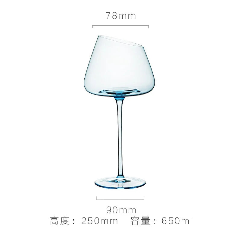 Französisch Rosa Flamingo Rotwein Gläser Set Kristallglas Kelch Kreativ Schrägmund Konkaver Boden Champagner Weinbecher Blau - G﻿YLDNE GRÆNSE Gourmet Online Shop 