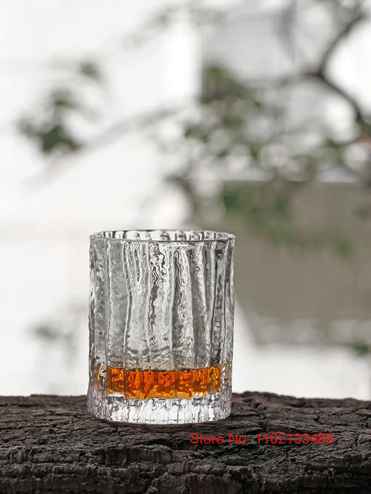 Japanisch Edo Kristall Kinoshin Whisky Glas Aoki Whisky Tasse Old Fashioned Hammer Rinde Muster Weinglas Schnitzerei Brandy Snifters - G﻿YLDNE GRÆNSE Gourmet Online Shop 