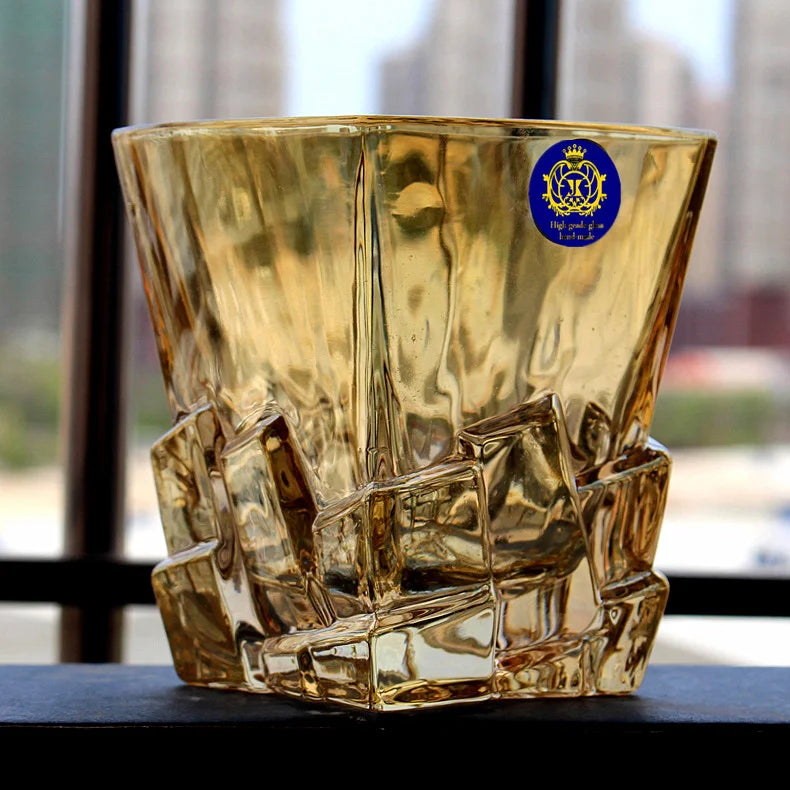 Goldener Kristall Whisky Gläser Europäischer Stil Luxuriös Haus Wein Gläser Glitzernder XO Chivas Cognac Brandy Snifters Bierkrug - G﻿YLDNE GRÆNSE Gourmet Online Shop 