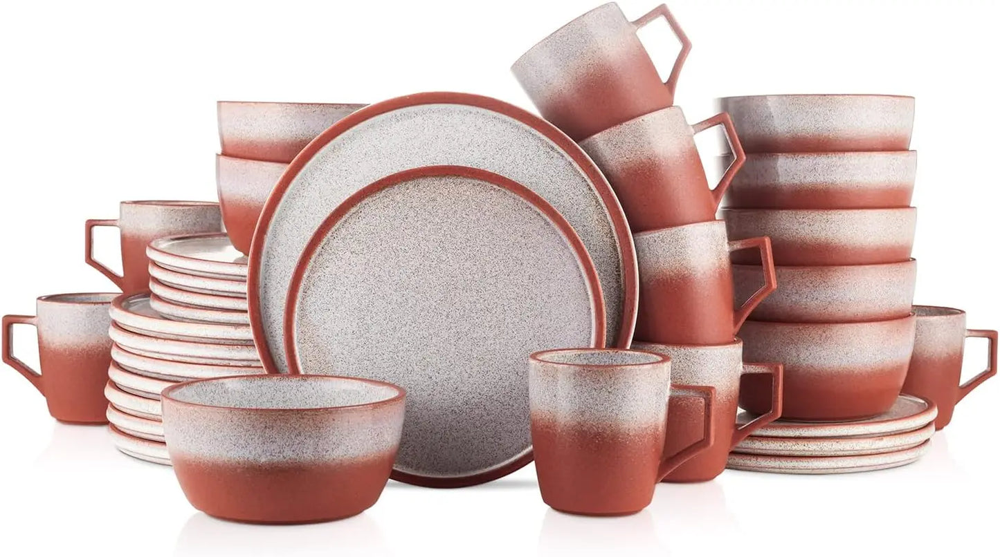 Tom Stoneware Reactive Glaze Geschirr-Set, Schwarz-Weiß - G﻿YLDNE GRÆNSE Gourmet Online Shop 