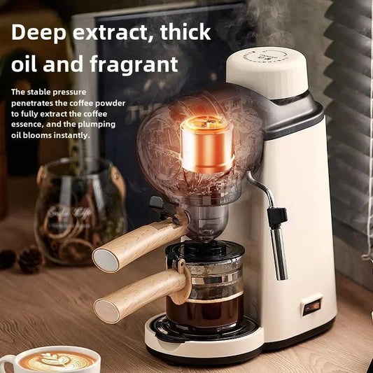 Zuhause Kleine Halbautomatische Büro All-in-One-Maschine Amerikanische Handmahlung Brühen Kaffeekanne Kaffeemaschine Kaffeemaschine - G﻿YLDNE GRÆNSE Gourmet Online Shop 