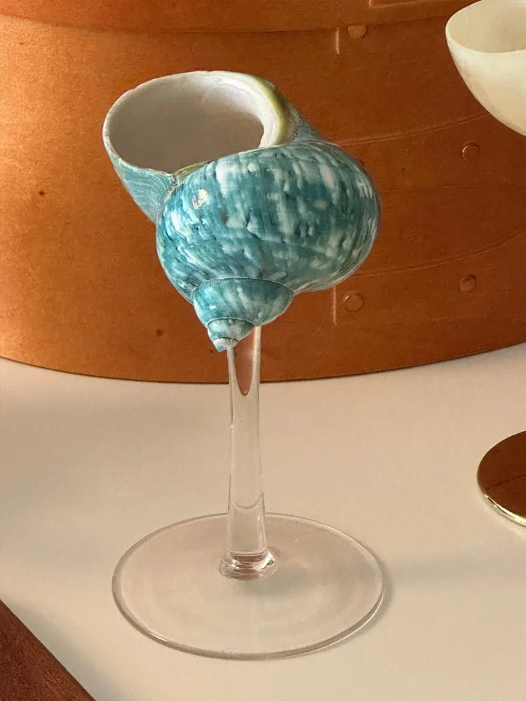 Nordisch Handgemachte Natürliche Muschel Küste Weinglas Kreative Party Trinkset Maritim Nische Champagner Gläser Bar High-End Utensilien - G﻿YLDNE GRÆNSE Gourmet Online Shop 