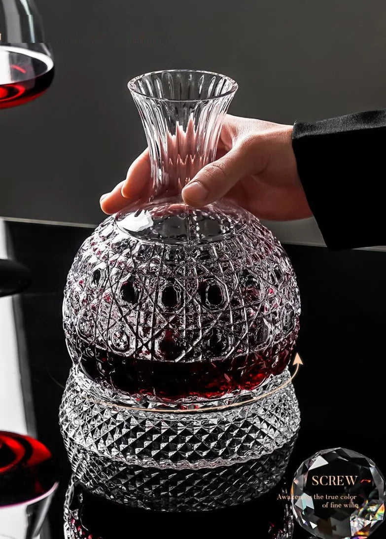 Kristallglasbecher für Wein, Rotationsbecher, Weinbelüfter, Dekanter, Gläser, Becher, kreative Geschenke, 1500ml Haushaltstrinkgeschirr - G﻿YLDNE GRÆNSE Gourmet Online Shop 