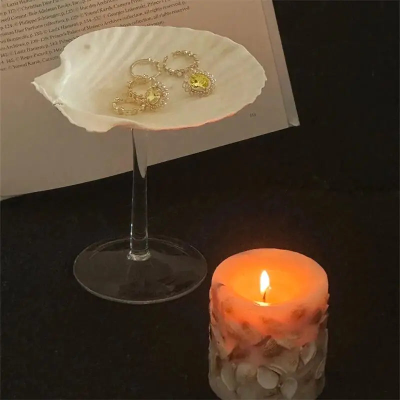 Handgemachte natürliche Muschel Weinglas moderne kreative Nische Weihnachtsgeschenk Geschenk Dekoration Ornamente Haushalt Muschel Kerzenständer - G﻿YLDNE GRÆNSE Gourmet Online Shop 