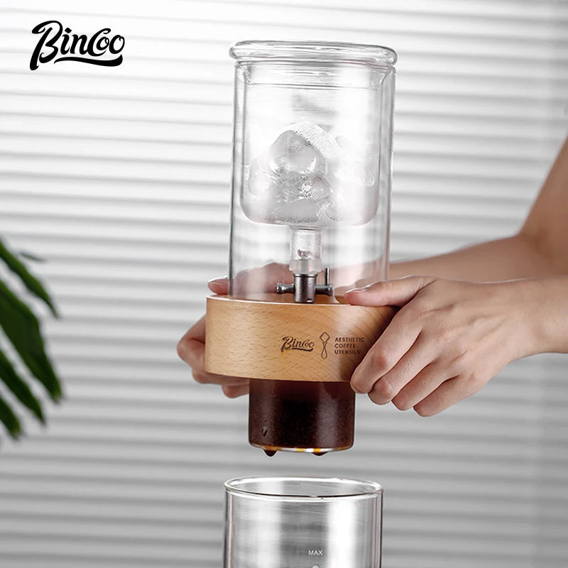 Glas Eis Tropfen Cold Brew Kaffeekanne Tragbare Eiskalte Trinkkaffeemaschine Heimküche Verwendung Gießen über Wasserkocher Abnehmbare Reinigung - G﻿YLDNE GRÆNSE Gourmet Online Shop 
