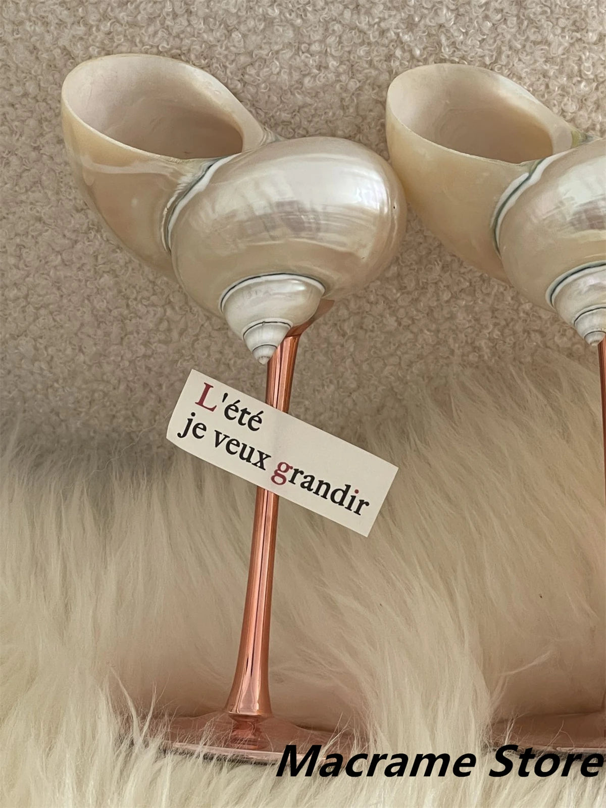 Handgemachte natürliche Muschel Weinglas moderne kreative Nische Weihnachtsgeschenk Geschenk Dekoration Ornamente Haushalt Muschel Kerzenständer - G﻿YLDNE GRÆNSE Gourmet Online Shop 