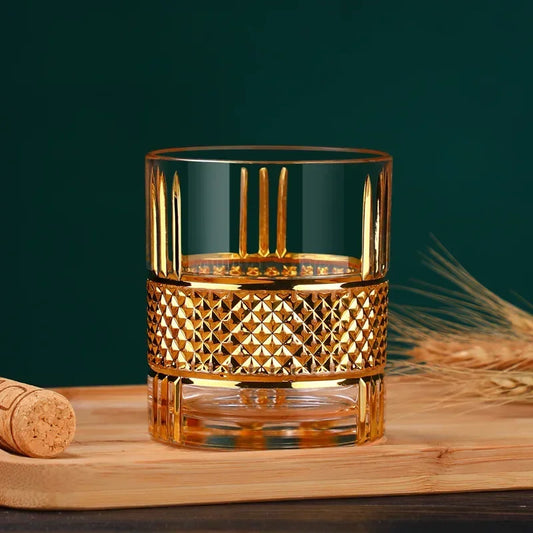 European-style luxury Phnom Penh Whiskey Cup with high sense of home master hand-painted gold glass xo strong glass - G﻿YLDNE GRÆNSE Gourmet Online Shop 