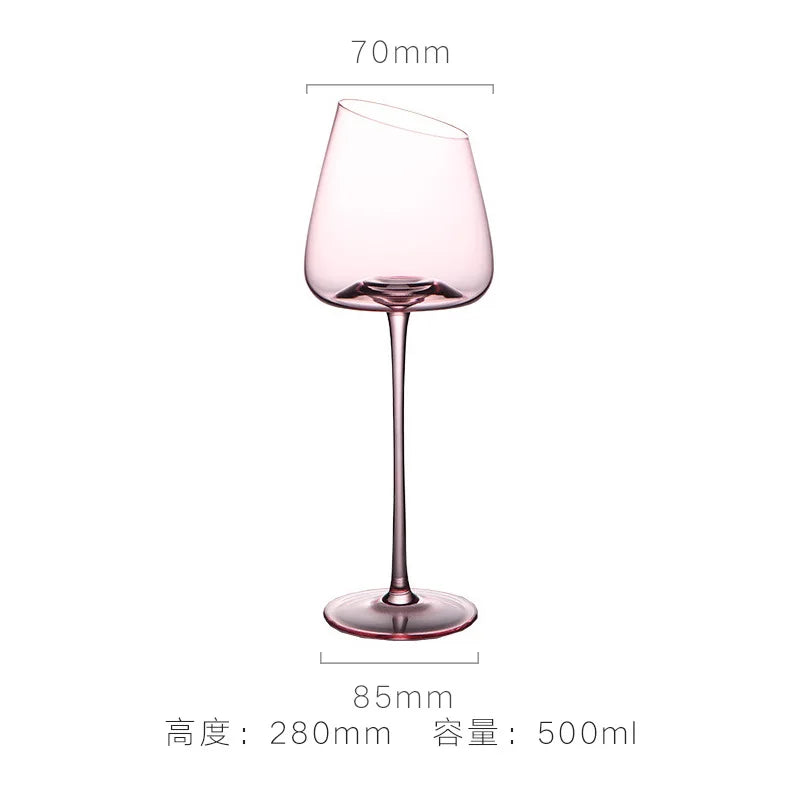 Französisch Rosa Flamingo Rotwein Gläser Set Kristallglas Kelch Kreativ Schrägmund Konkaver Boden Champagner Weinbecher Blau - G﻿YLDNE GRÆNSE Gourmet Online Shop 