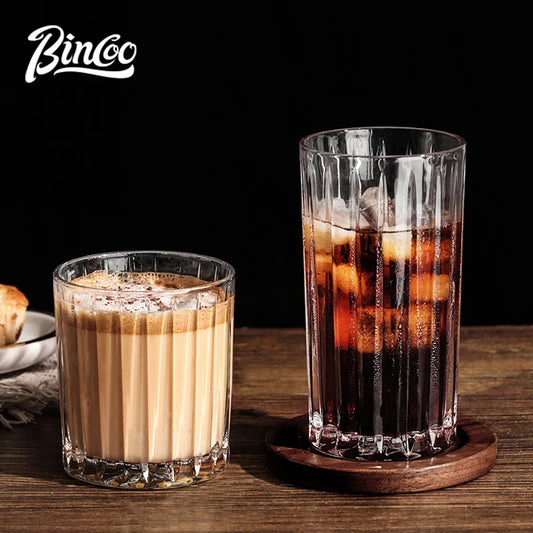 Bincoo Kaffeeglas Australische weiße Tasse Latte Tasse Einfache Retro Dirty Ice Amerikanische Vertikale Kaffeetasse - G﻿YLDNE GRÆNSE Gourmet Online Shop 