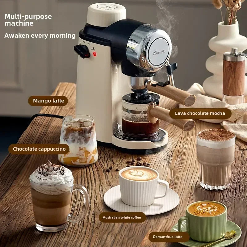 Zuhause Kleine Halbautomatische Büro All-in-One-Maschine Amerikanische Handmahlung Brühen Kaffeekanne Kaffeemaschine Kaffeemaschine - G﻿YLDNE GRÆNSE Gourmet Online Shop 