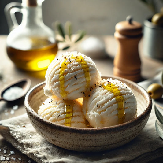 Vanille Eiscreme mit Olivenöl & Salz - G﻿YLDNE GRÆNSE Gourmet Online Shop 